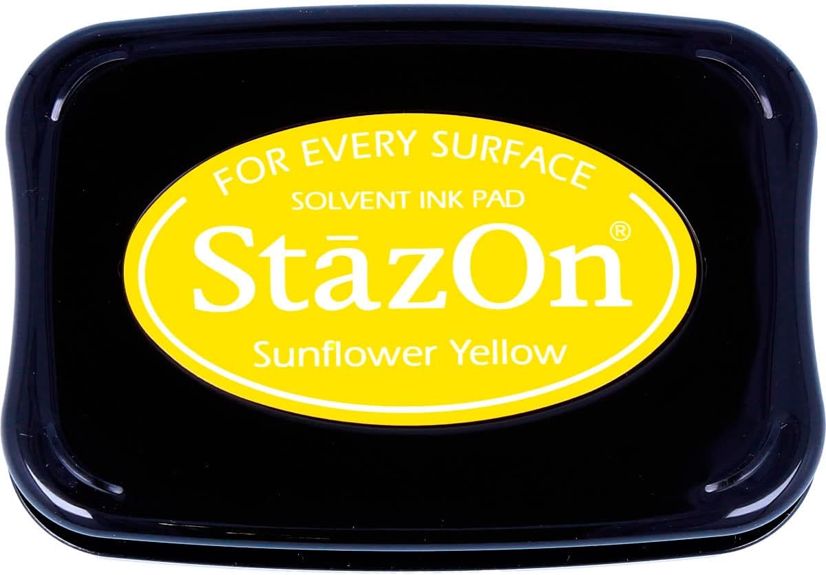 StazOn Ink Pads Tsukineko Multi-Surface Ink Pad, Sunflower Yellow