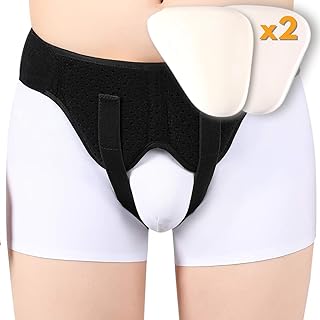 OrtoPrime Cinto de Suporte HÉRNIA INGUINAL - 2 ALMOFADAS INCLUÍDAS - Faixa BRAGUEIRO UNIVERSAL para pós-operatório Homem e Mulher