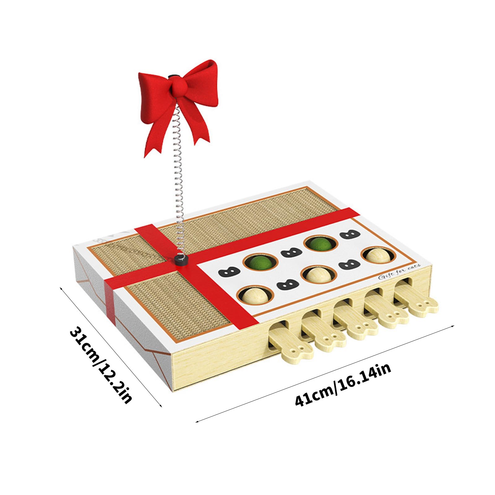 Activity Box Design interattivo a prova di masticazione struttura include tiragraffi per gattini curiosi giocattolo arricchimento gatti in feltro