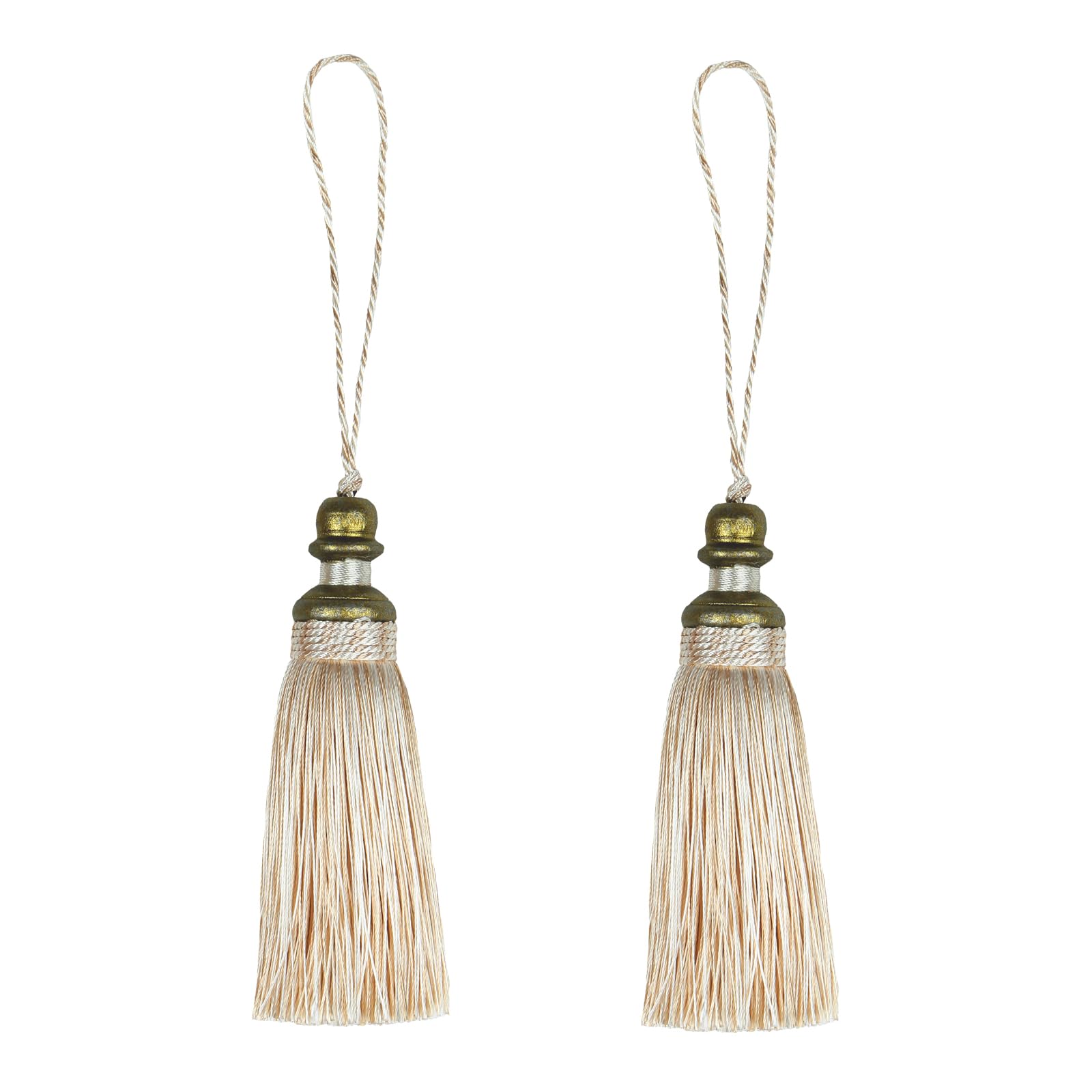 2 Pack Tassel 21cm/ 8 Inch Key Tassel with Loops, Handmade Tassel Craft, DIY Accessories for Home Decoration