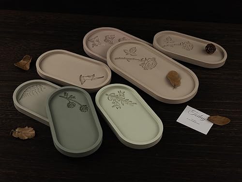 Miniatura 2 de Jesmonite, molde de silicona ovalada de cemento de yeso, molde de fundición de resina epoxi transparente para bricolaje, contenedor de joyería,