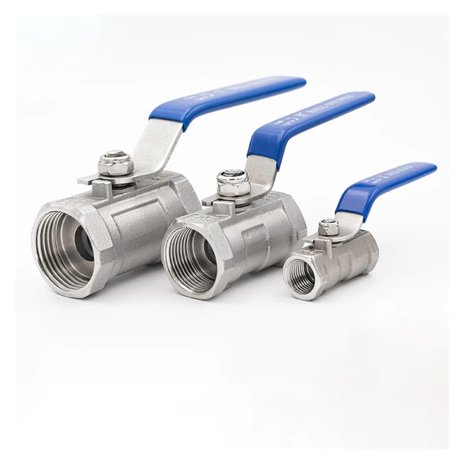 Válvula de bola una pieza acero inoxidable 304 1/2", 3/4", 1", 2", 2,5" y 3", con rosca hembra, for agua tuberías Adecuado para baños y aseos(DN50)