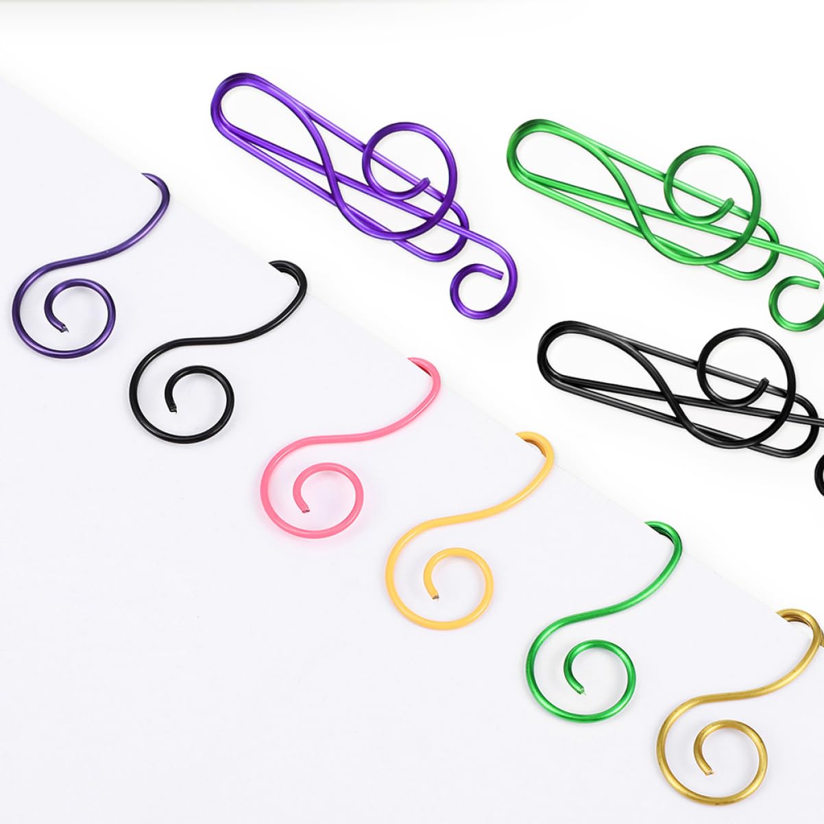 HOMSFOU 5 Sätze Bunte Musiknoten Büroklammern Kreative Papierclips Für Schule Büro Und Notizen Stabil Und Langlebig Für Memos Und Erinnerungen 85 Stück * 5