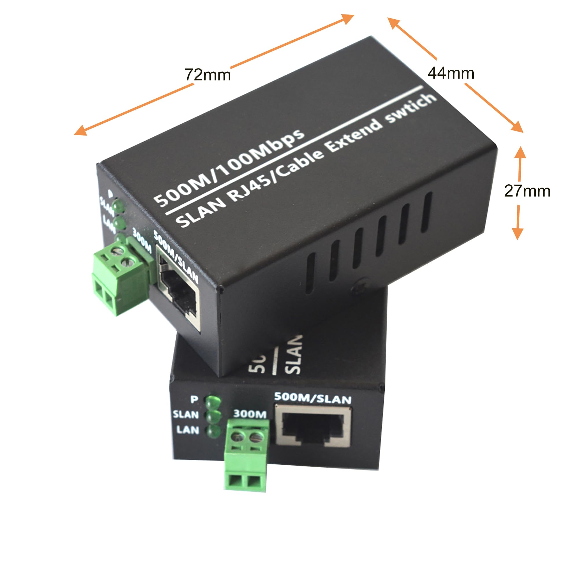 Lot de 2 rallonges Ethernet IP sur paire torsadée jusqu'à 300 m, câble réseau Ethernet sur RJ45 Cat5/6 jusqu'à 500 m pour caméras IP réseau HD