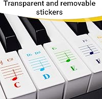 Vista 6 de QMG Piano Lessons Book2 and Color Coded Note Stickers: Piano Music Lesson and Guide Book for Kids and Beginners; Designed and Printed in USA