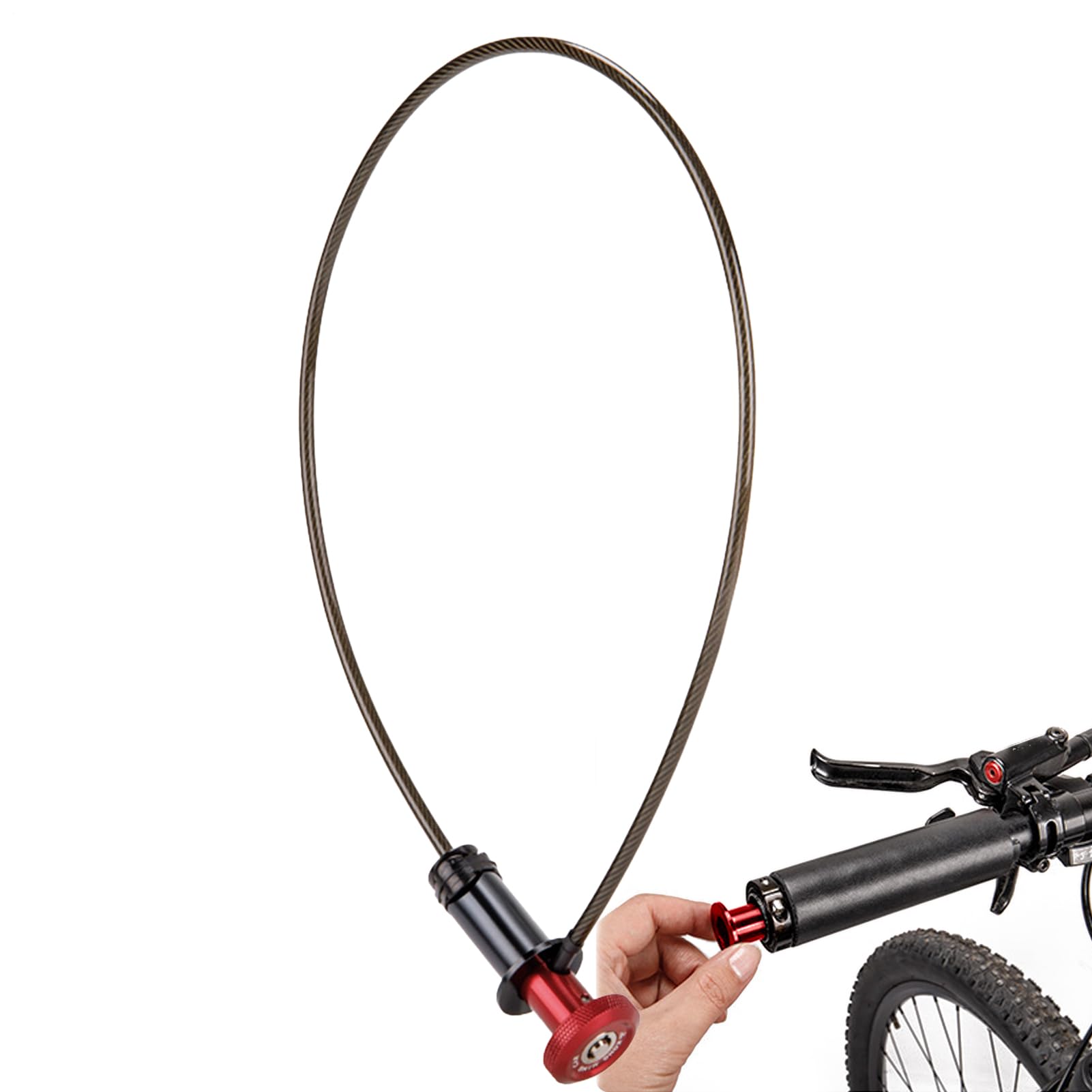 Antivol pour vélo avec clé et câble antivol pour casque et moto
