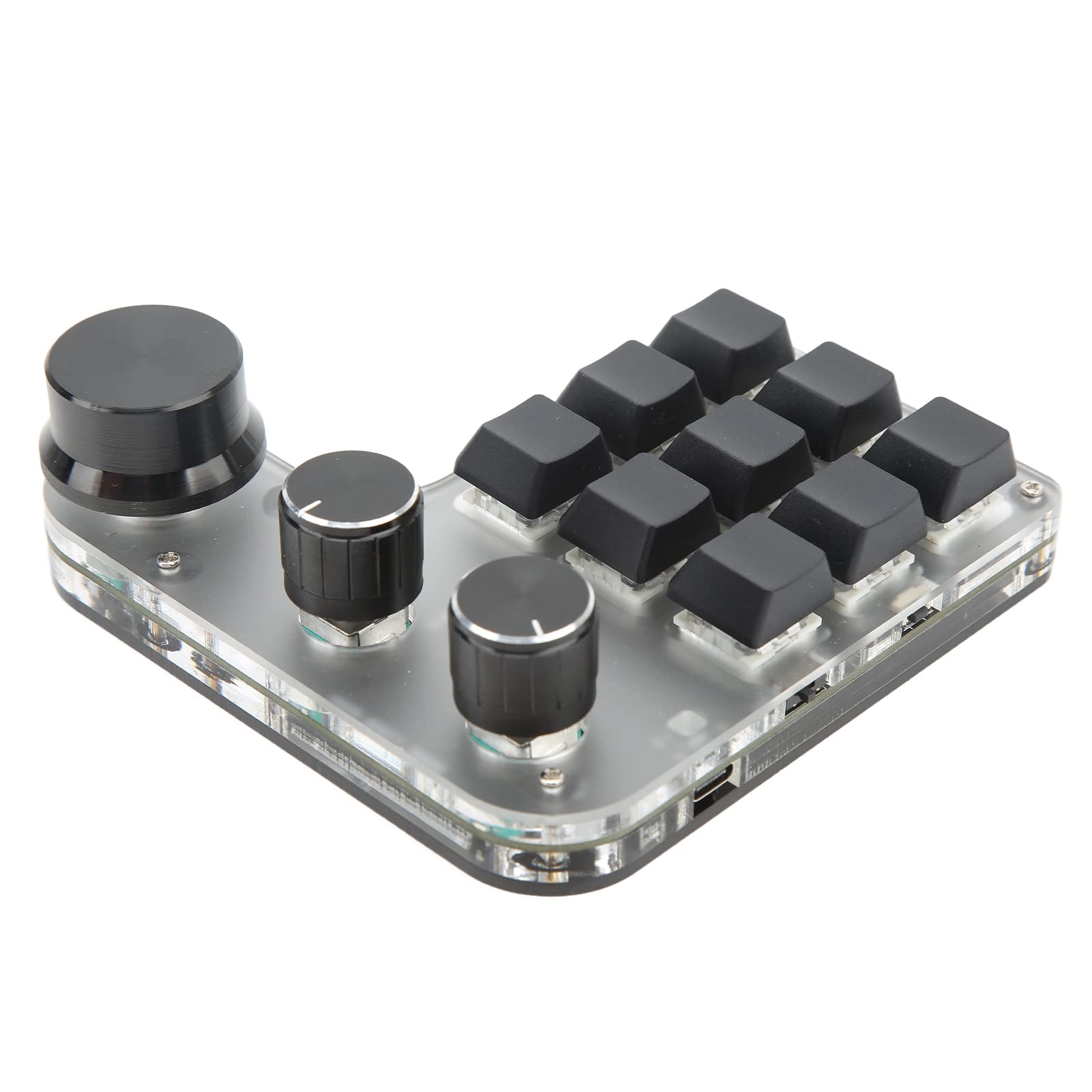 Einhand-Gaming-Tastatur, Programmierbare Tastatur, Makro-Tastatur mit Speicherfunktion, Acryl für Büro, Spiele