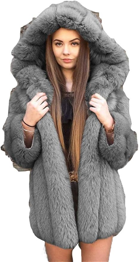 teddy faux fur hooded jacket