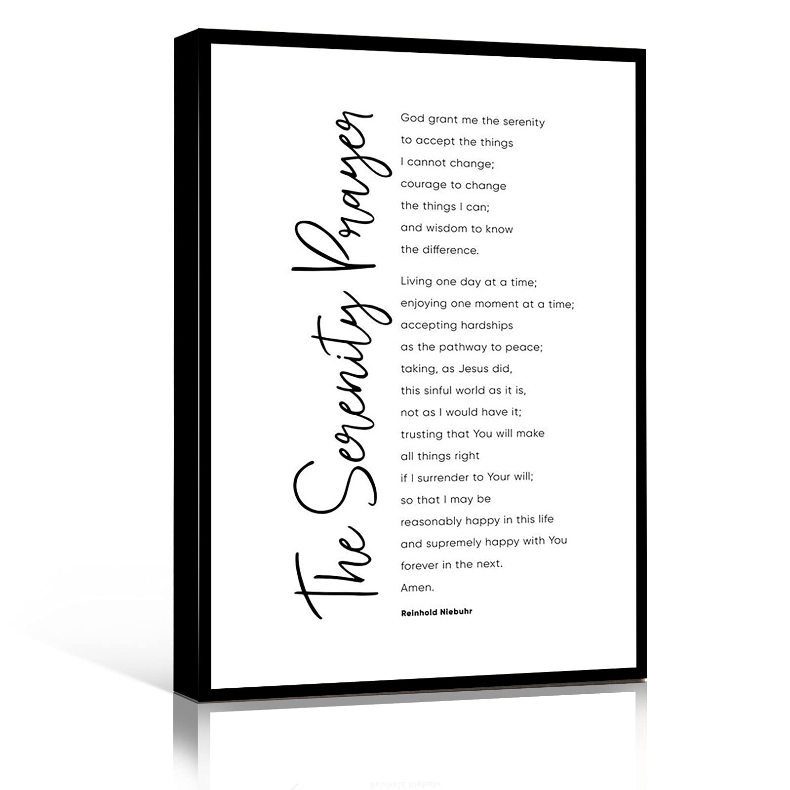 Full Serenity Prayer Printable Black And White