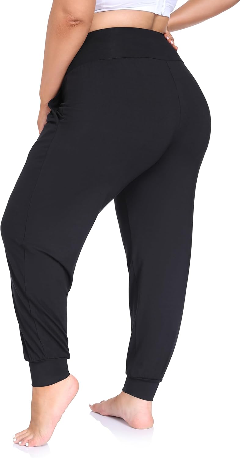 ZERDOCEAN Women's Plus Size Yoga Joggers Pants Casual Comfy Workout Lounge Pants with Pockets - Image 3