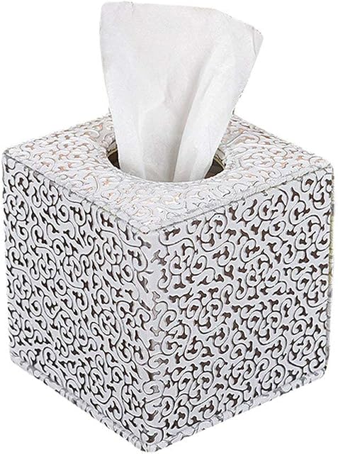 Dellcciu Tissue Box Cube Tissue Paper Holder Car Hotel Tissue Box Cover Paper Napkin Holder Case for Hotel and Guest Houses Size