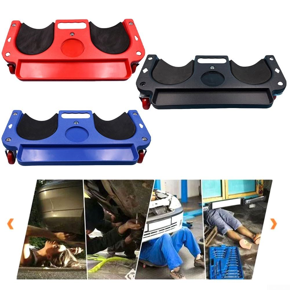 Rodillera resistente para taller de automóviles, almohadilla deslizante de plástico PE con ruedas de 360°, cojín de reparación portátil para proteger las rodillas durante el mantenimiento y la
