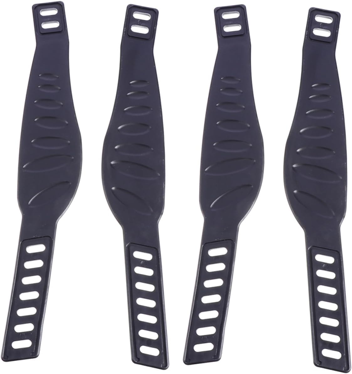 2pairs Exercise Bike Foot Straps Plastic Bike Pedal Belts Buckle Fit for Shoes Gym Gear