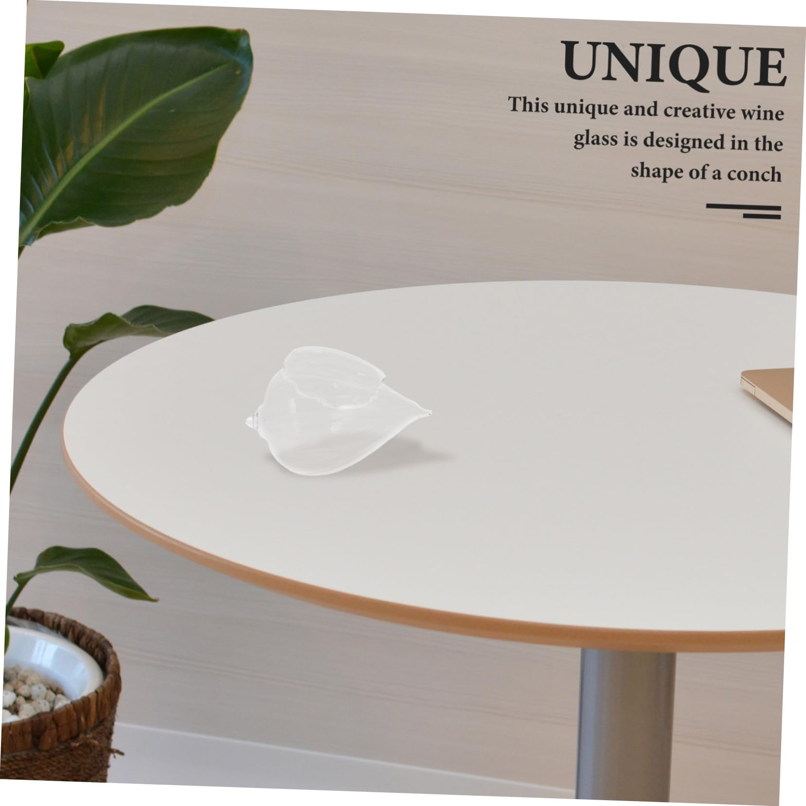 PRETYZOOM 3piezas Copa De De Forma De Concha Vaso Para Bebidas y Restaurantes Taza De Cocktail Transparente Para