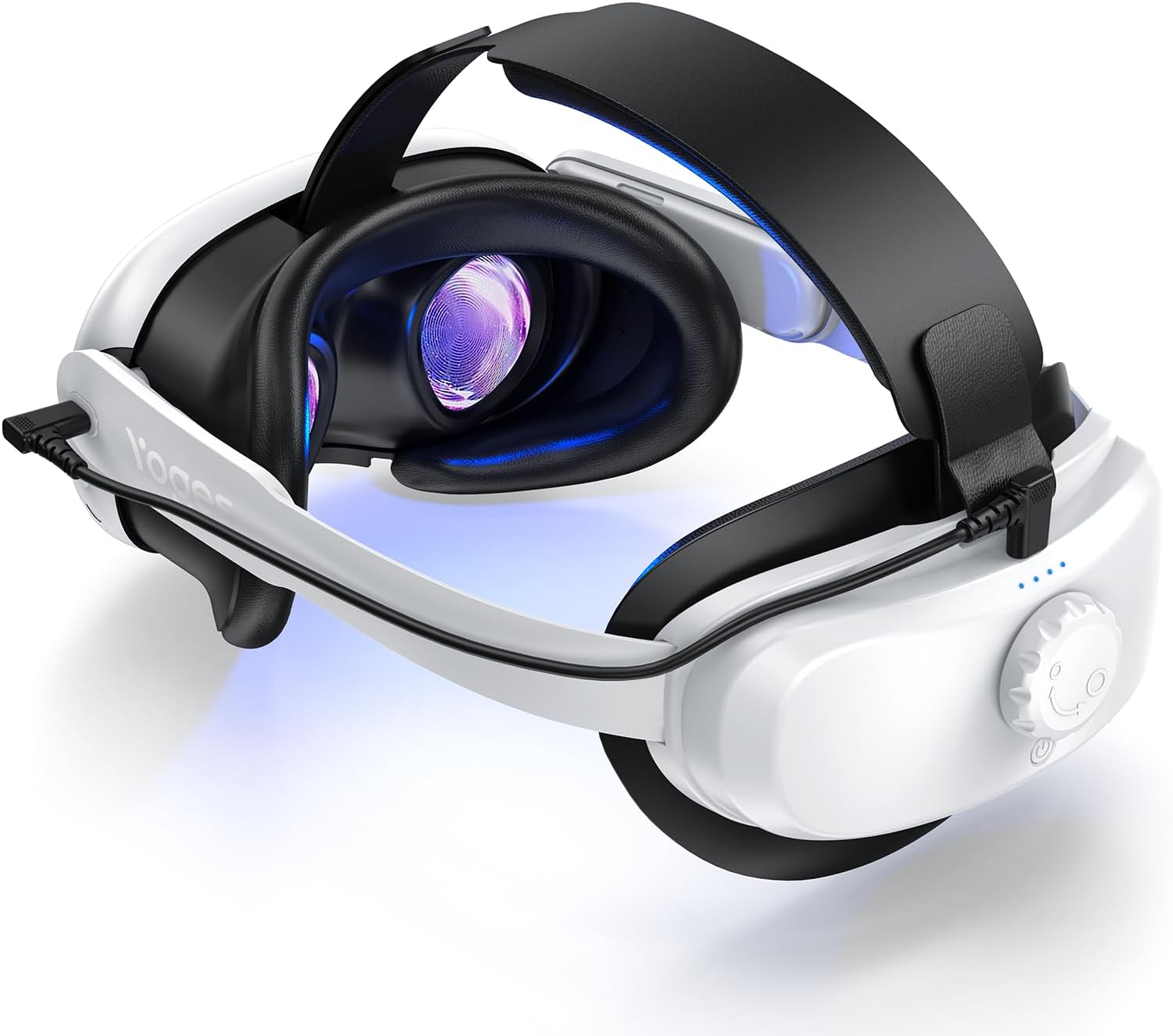 Adicop Hoofdband compatibel met Quest 3S/Quest 3, Ingebouwde 15000 mAh Batterij voor Langere Speeltijd van 2-4 uur, Snel Oplaadbare, Verstelbare Hoofdband, Verbeterde Ondersteuning en Balans in VR