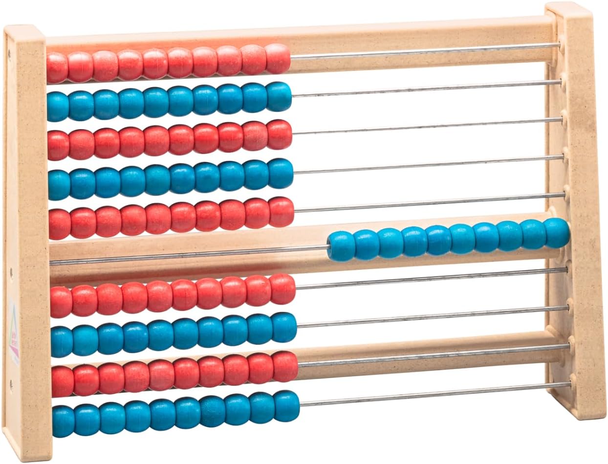 active learning 100 Student´S Abacus, RE-Wood Red/Blue