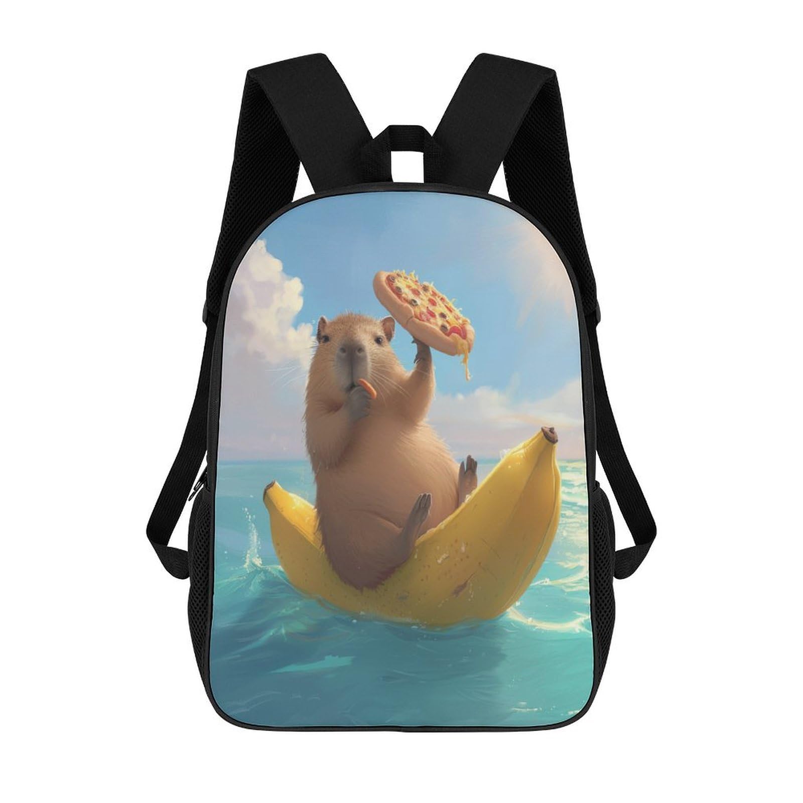 Tnfhsoft Unisex Kids Capybara-1 Backpacks Capybara Kids School Backpack School Bag 3D School Bag For Boys Womens Elementary And Middle School Students,Gifts For Boys And Girls 17Inch