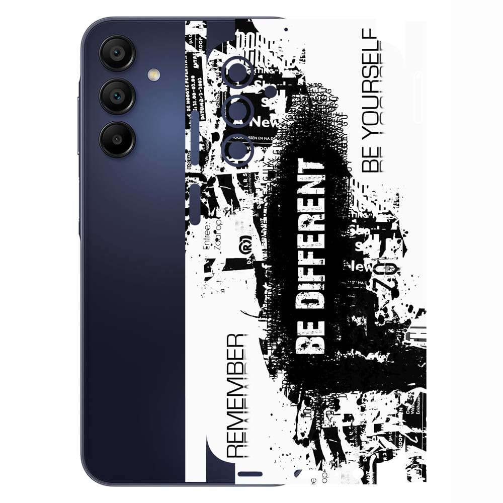 AtOdds - Compatible for Samsung Galaxy A25 (5G) - Mobile Back Skin Sticker Wrap - Lamination - Back Screen Guard Protector (Coverage - Back+Camera+Sides) (Design - Be Different)-picture-38