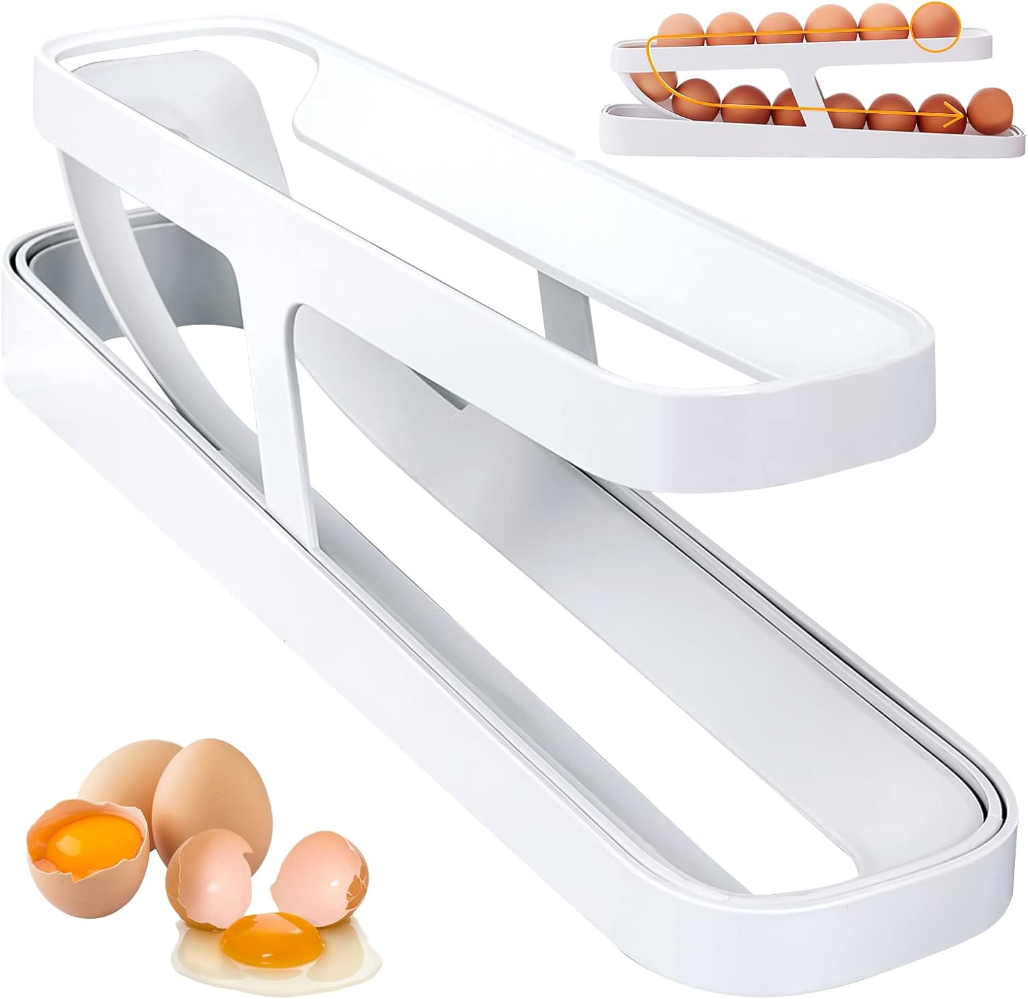 Automatische Eierablage Für Kühlschrank - Platzsparender Eierhalter Mit Rollfunktion
