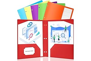 Sooez 6 Pack 3 Ring Binder Folder with 3 Holes, Letter Size...