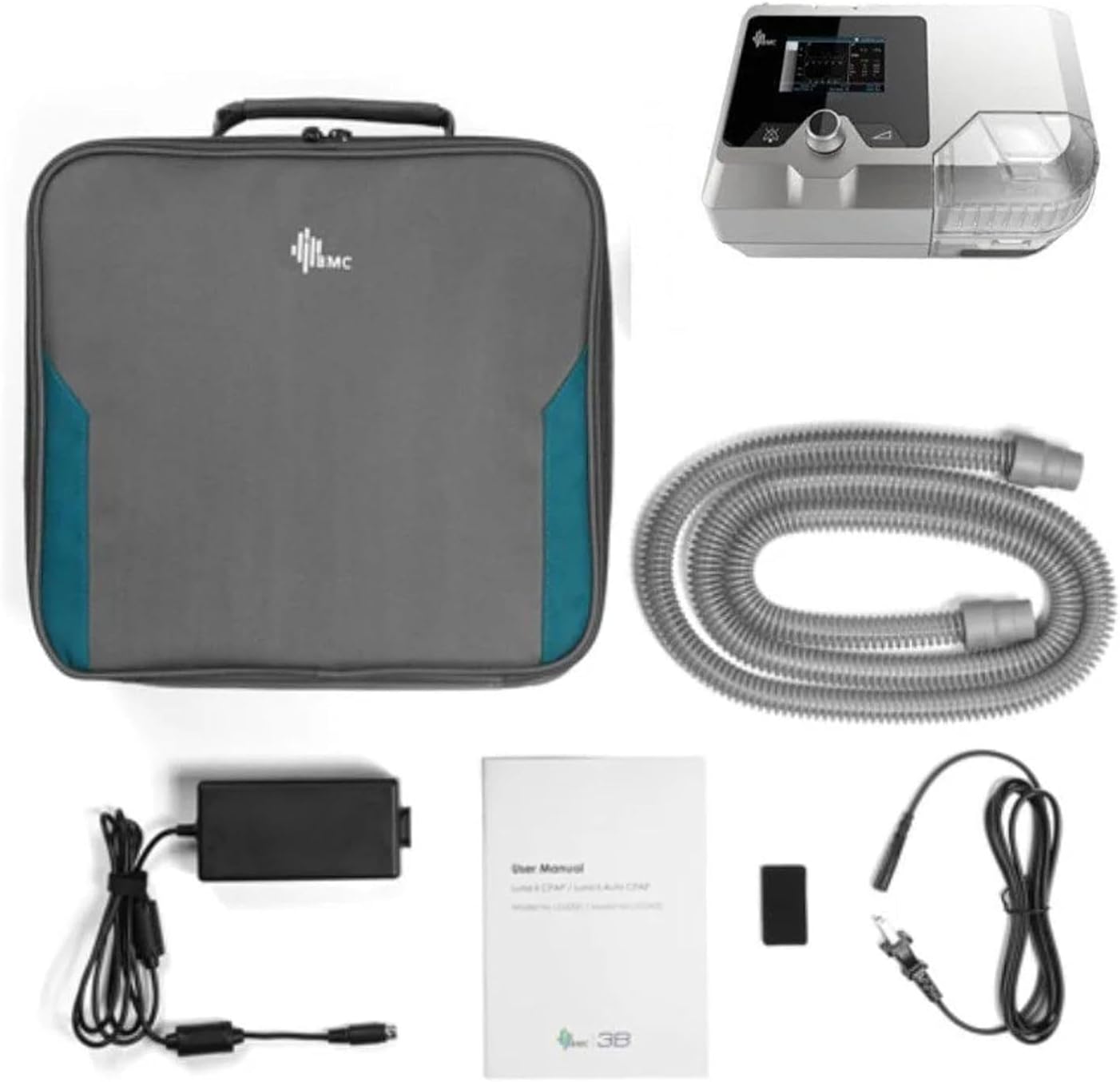 BMC G2S B25VT BIPAP Machine for home with Humidifier, BMC Full Face Mask Medium and Carrying Case Bag With 2 Years warranty