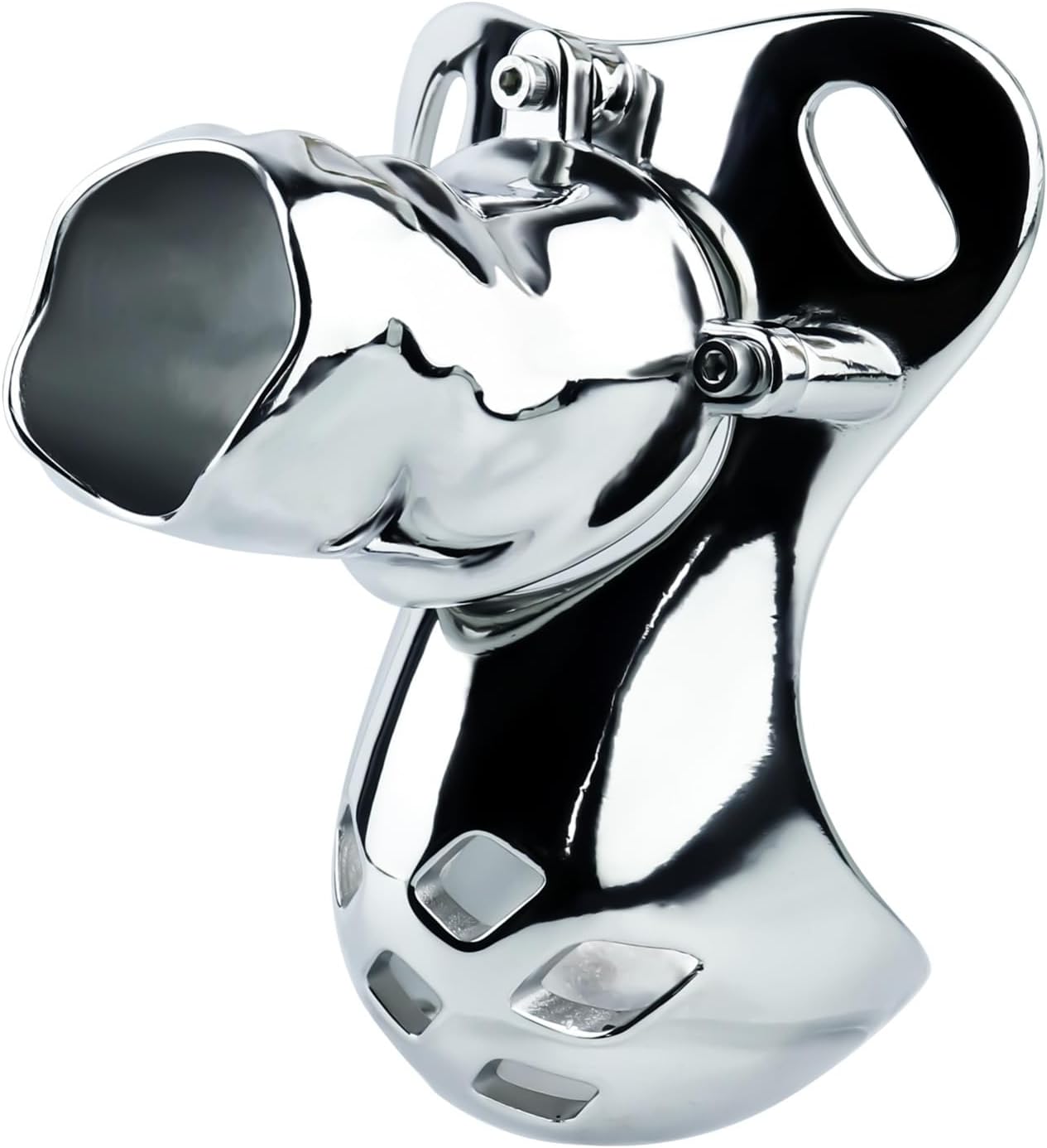 Wearable Metal Chastity Device for Men, Stainless Steel Extra Small Chastity Cage Male Microfiber Triangle Thong Adult Sex Toy - L