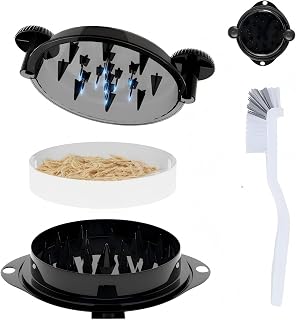 Chicken Shredder Tool Twist Pro - Large Meat Shredder for Chicken Breast, Pulled Pork, Beef with Upgraded Stainless Steel Spikes Wall Mounted Design BPA-Free Kitchen Essentials Gadgets (Black/Black)