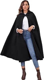 Cape Poncho Women's Hooded Maxi Cloak Coat Winter Warm Long Cloak Cospla...