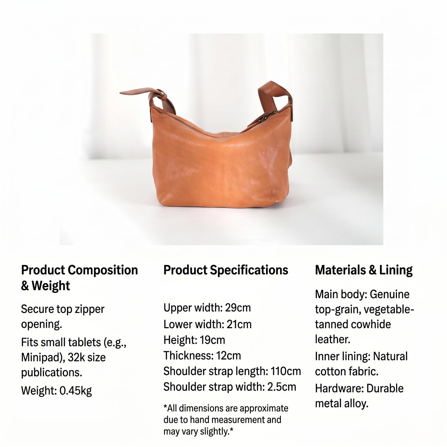 Bolso de Mano Mujer de Cuero Genuino Primavera-Verano, Mini Bolso de Croissant Tipo Domo, Elegante Bolso de Hombro Debajo del Brazo y Bandolera Marrón