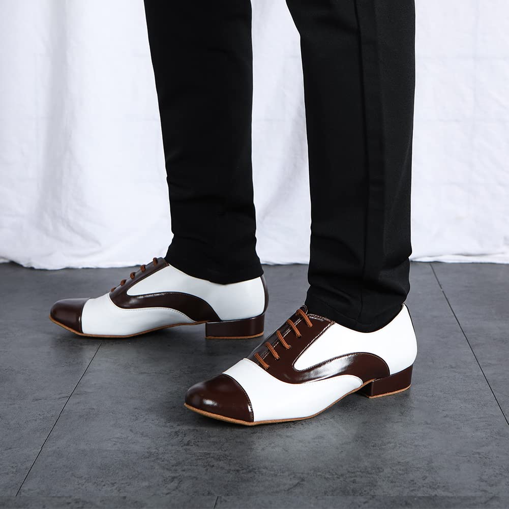 SWDZM Scarpe per Ballo Liscio da Uomo Scarpe da Ballo Latino Americano Professionali Salsa Tango Valzer di Danza Scarpe