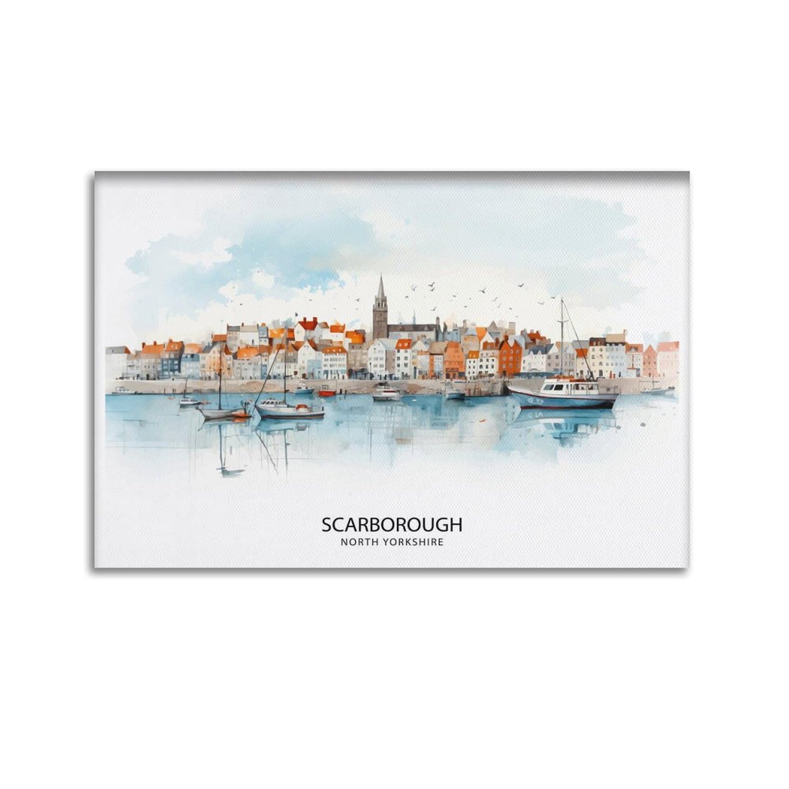 xiaoxiaoshen Scarborough Skyline UK Lover_7 Canvas Poster Wall Art Prints Room Aesthetic Murals Bedroom And Living Decorations 20x30inch(50x75cm)