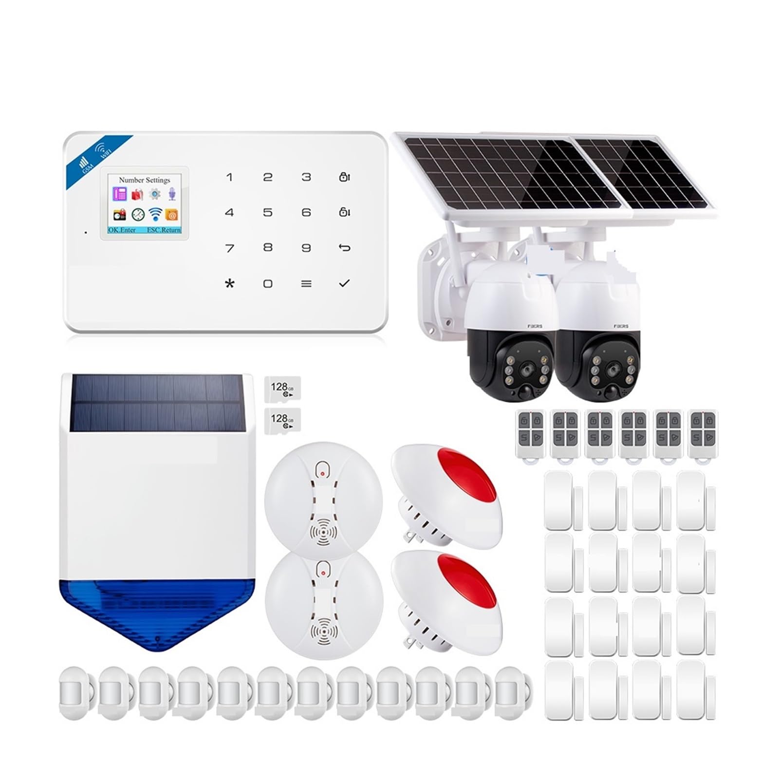 Sistema de alarma de seguridad para el hogar, Alarma Inteligente GSM Tuya De Alarma De Casa Inteligente Kit De Seguridad De Alarma Inalámbrico 3MP Cámara IP Control Sirena De Marcación Automática para