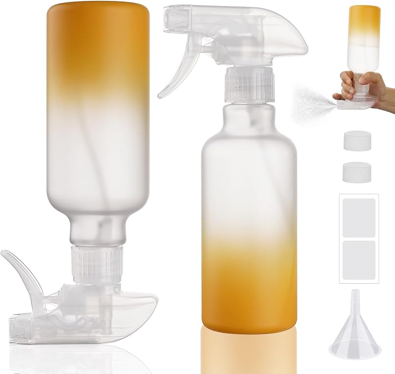 Frascos plásticos com spray Hethyo 360°, 355 mL, Pacote com 2