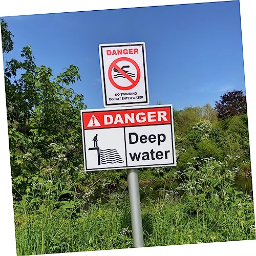 Panneau avertissement zone de danger eau signalisation extérieure étangs et bassin