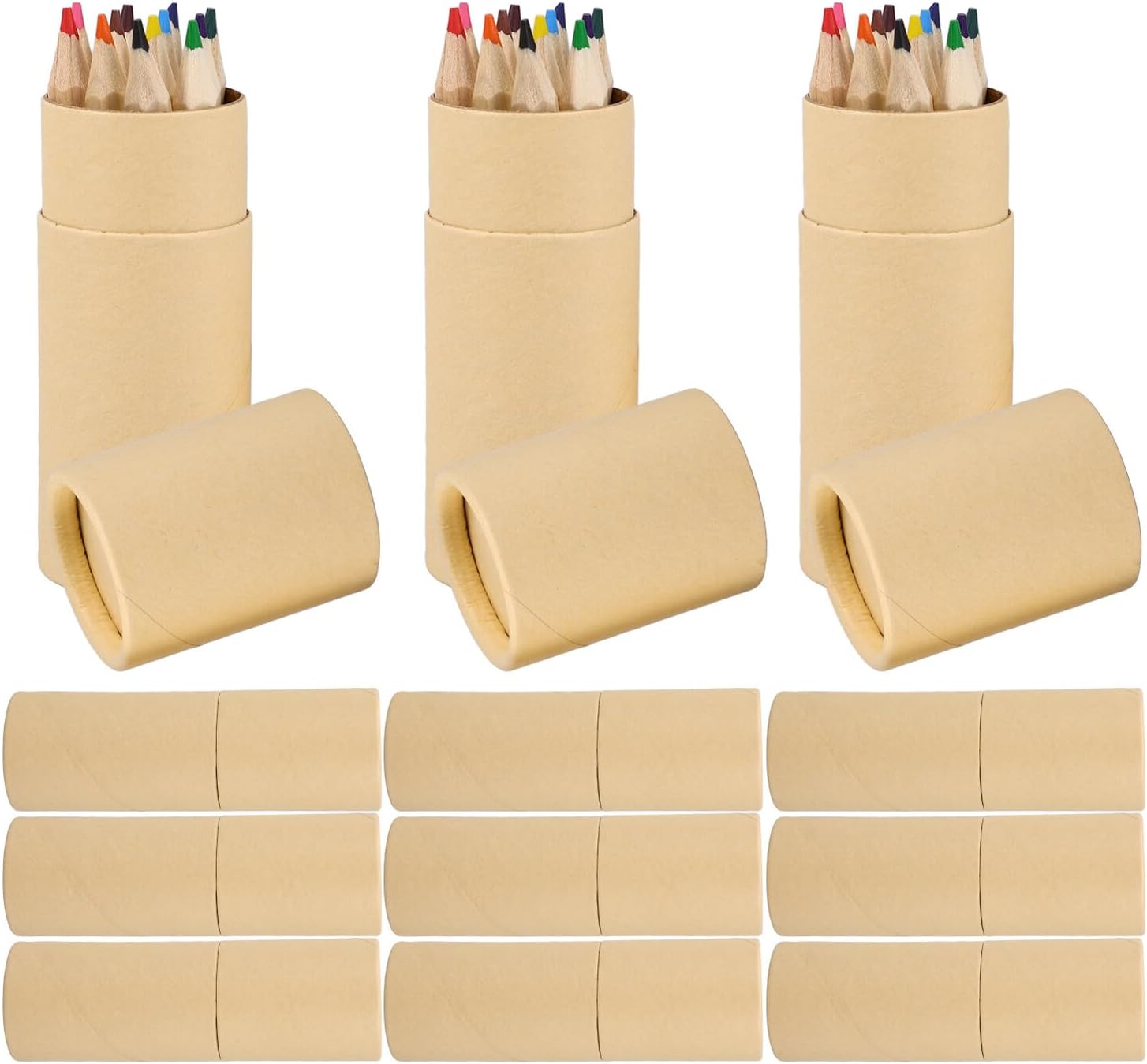 FRCOLOR 12 Boxes of Short Wooden Colored Pencils Set, Portable Small Painting and Drawing Pencils for School, Office, Crafts, Household Coloring Supplies
