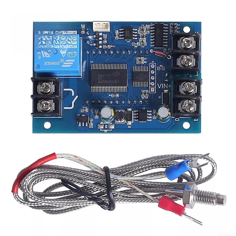 Termostato digitale remoto WIFI con sonda termocoppia tipo K per controllo della temperatura da -99°C a 999°C Modello XY-T04-W Sonda da 1 metro Uscita relè a 1 canale (XY-T04-W)