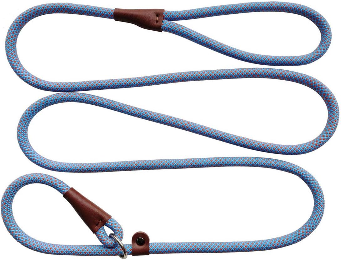 7ft Slip Lead Dog Leash, 1/4" Nylon Rope Dog Training Leash for Small Medium Dogs Outdoor No-Pull Walking, Behavior Training, 14+ Colors