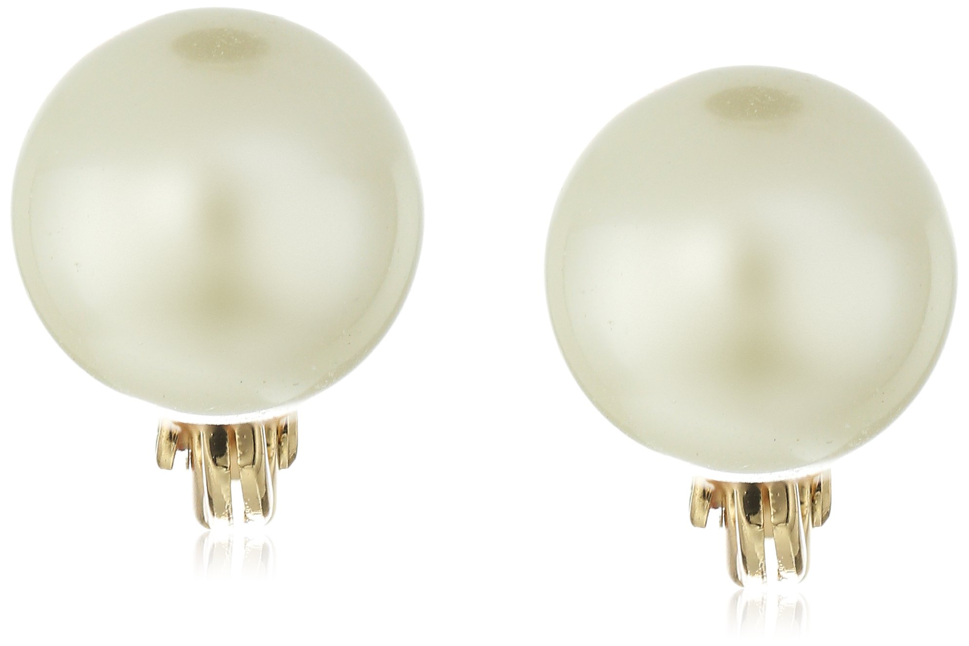 Anne Klein Women's Pearl Stud Earrings, Layered Statement Fashion Jewelry for Everyday and Evening Wear