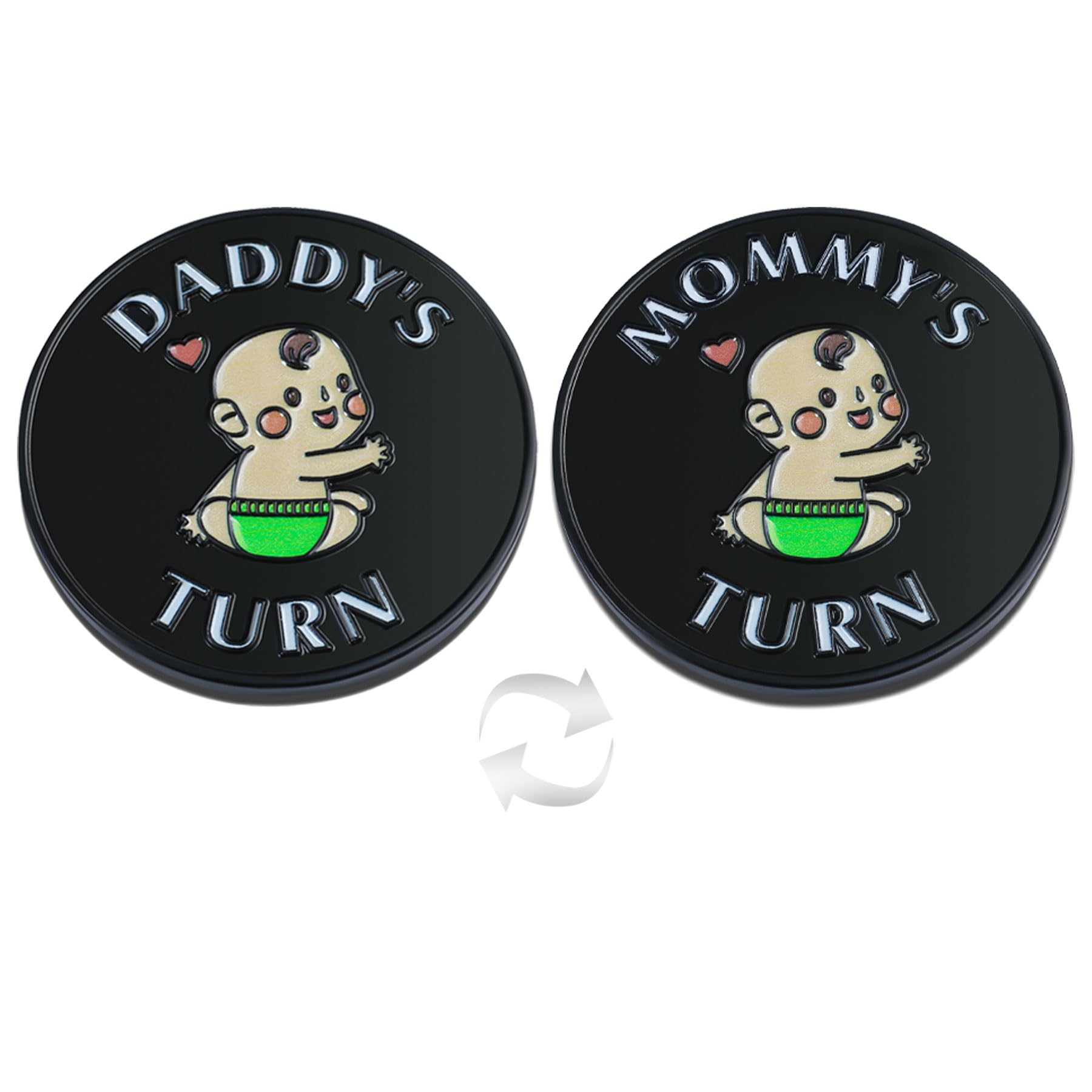 New Dad Mom Gifts Funny Decision Making Coin, New Baby Gift for Parent Mummy Daddy Pregnancy Women First Time to be Moms Dads St.Patrick's Day Easter Birthday Gifts Double Sided