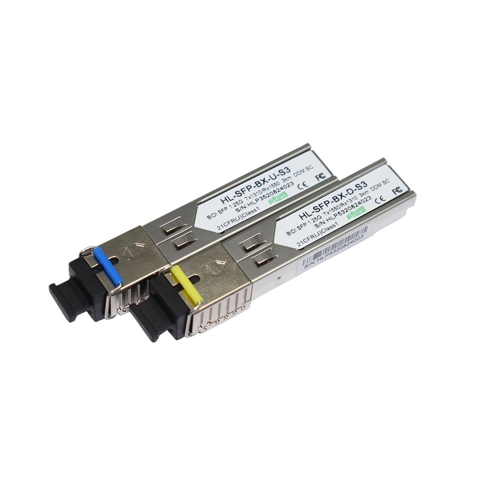 Connecteur SC 1,25G Gigalight 1310nm/1550nm SFP 1,25G 3km LC Émetteur-récepteur Optique(2 Pair 3km SC)