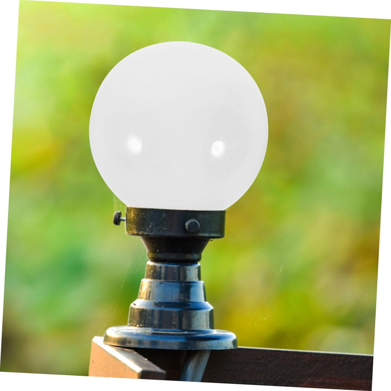 Angoily Spherical Lampshade 9.84 Inch White Acrylic Outdoor Light Cover for Wall Fixtures 2Pcs Easy Install