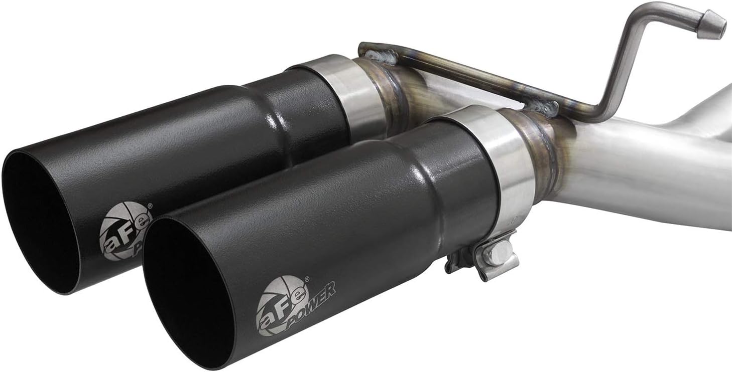 aFe Power 49-43081-B Rebel Series 3" x 2.5" Stainless Steel Cat-Back EcoBoost Performance Exhaust System