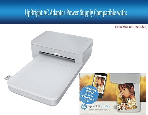 Miniatura 2 de UpBright Adaptador de 24 V CACC compatible con HP Sprocket Studio 3MP72A Impresora fotográfica digital 3MP72A#1H6 VCVRA-1802 ID de FCC WAP3033 21V