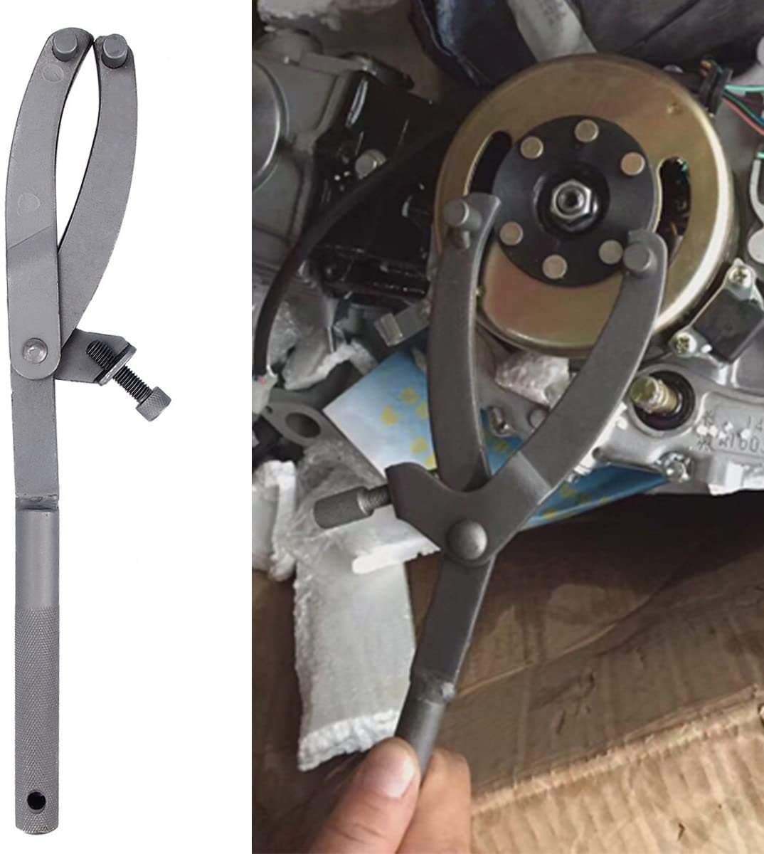 POEFT - Chiave regolabile per variatore e frizione, strumento GY6 50 cc per rimuovere il volano di moto, motorini, scooter