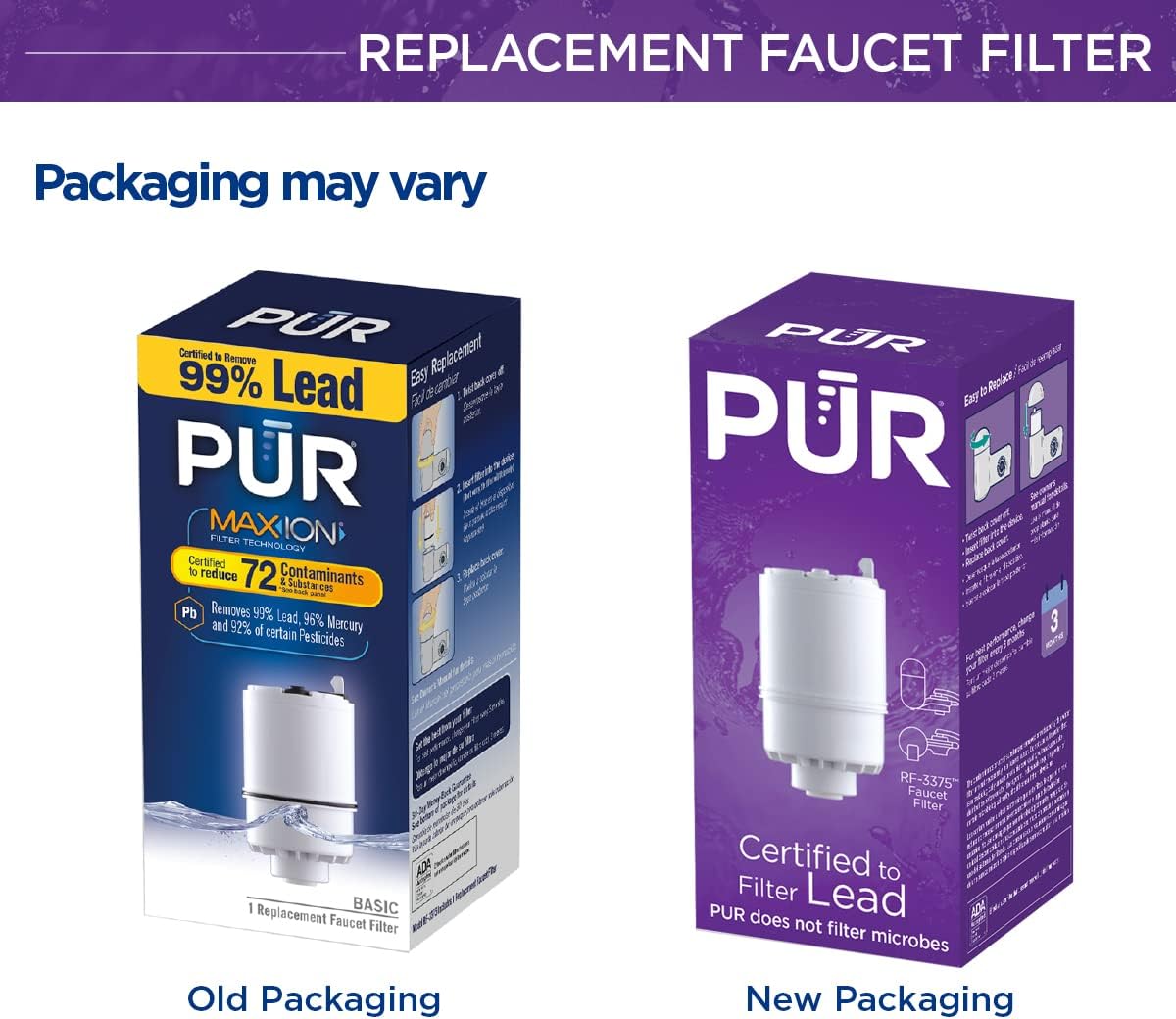 PUR Water Filter Replacement for Faucet Filtration Systems (1 Pack) – Compatible with all PUR Faucet Filtration Systems : Tools & Home Improvement