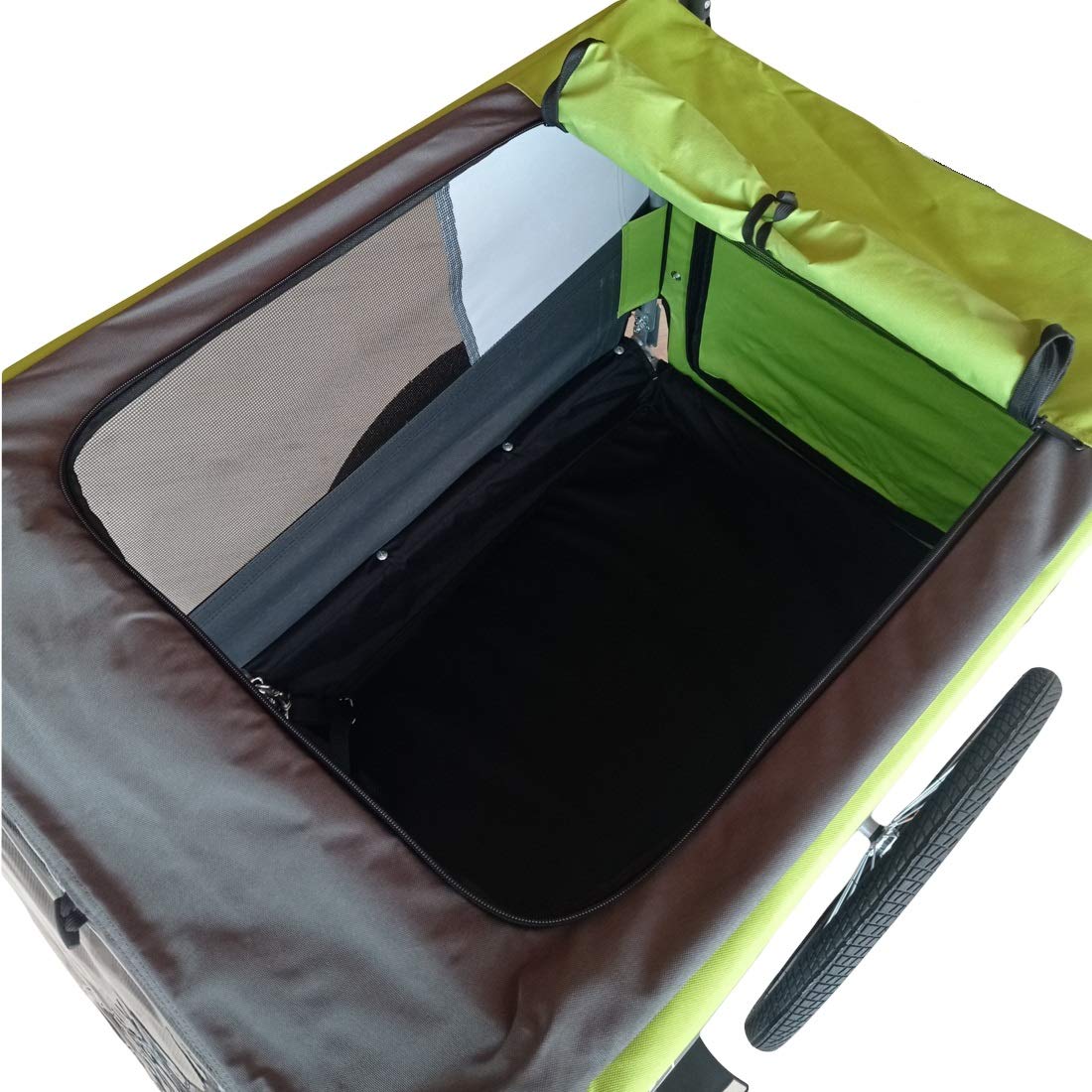 PAPILIOSHOP Zeta - Remolque para bicicleta, cochecito de transporte para perros y animales (verde, L)