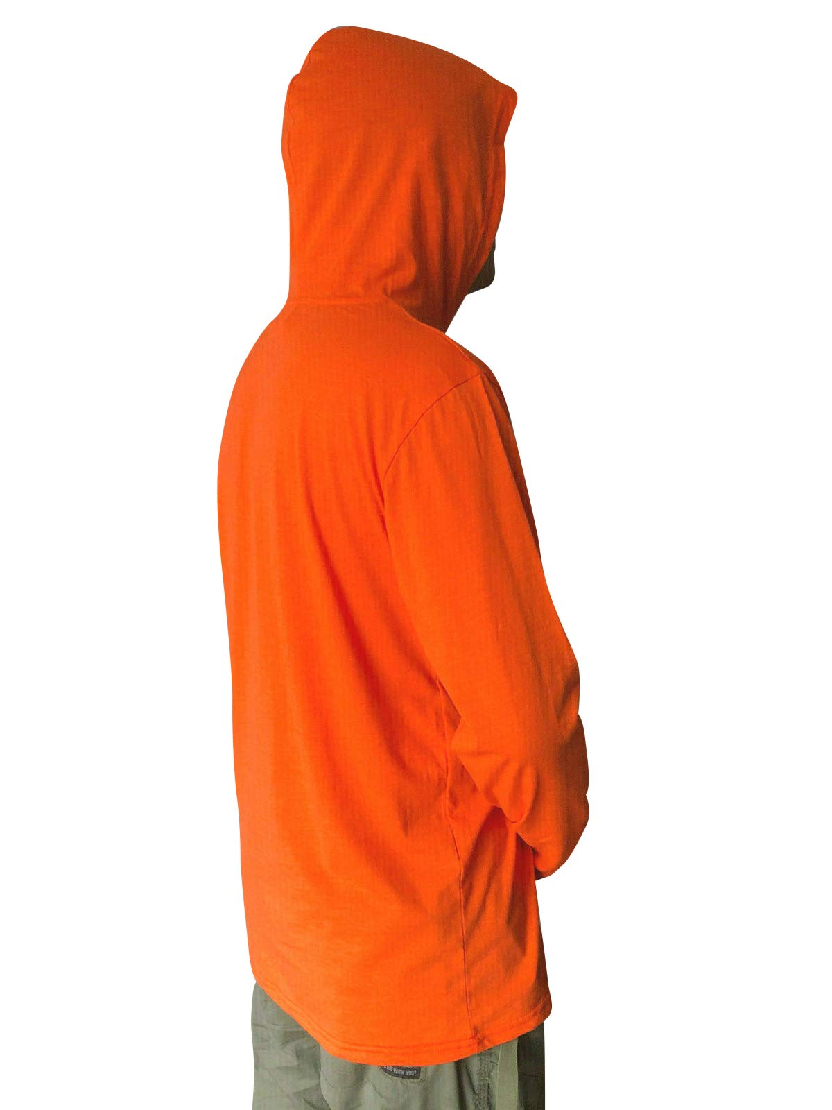 NY GOLDEN FASHION Hi Vis High Visibility Cotton Blend T Shirt Long Sleeve Safety Construction Work Shirts with Hood