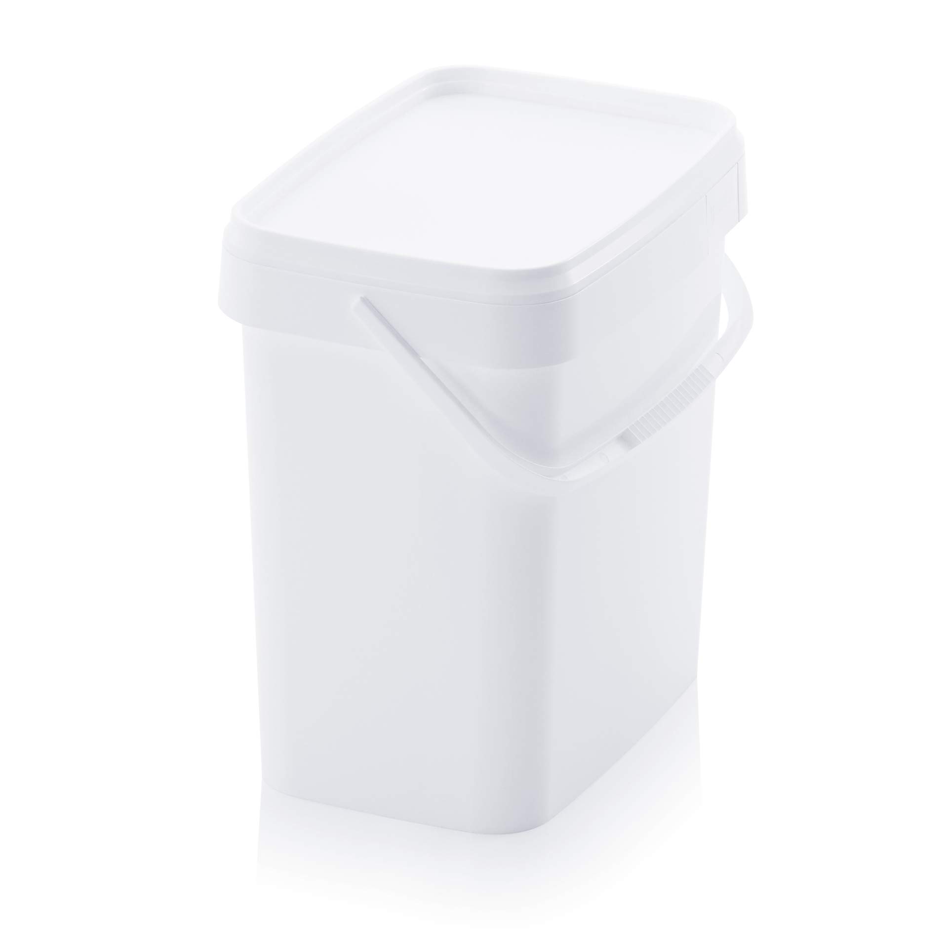 50x Eimer 10,3l rechteckig * 10l * lebensmittelecht stapelbar Kunststoffeimer 10 Liter weiß 10Liter