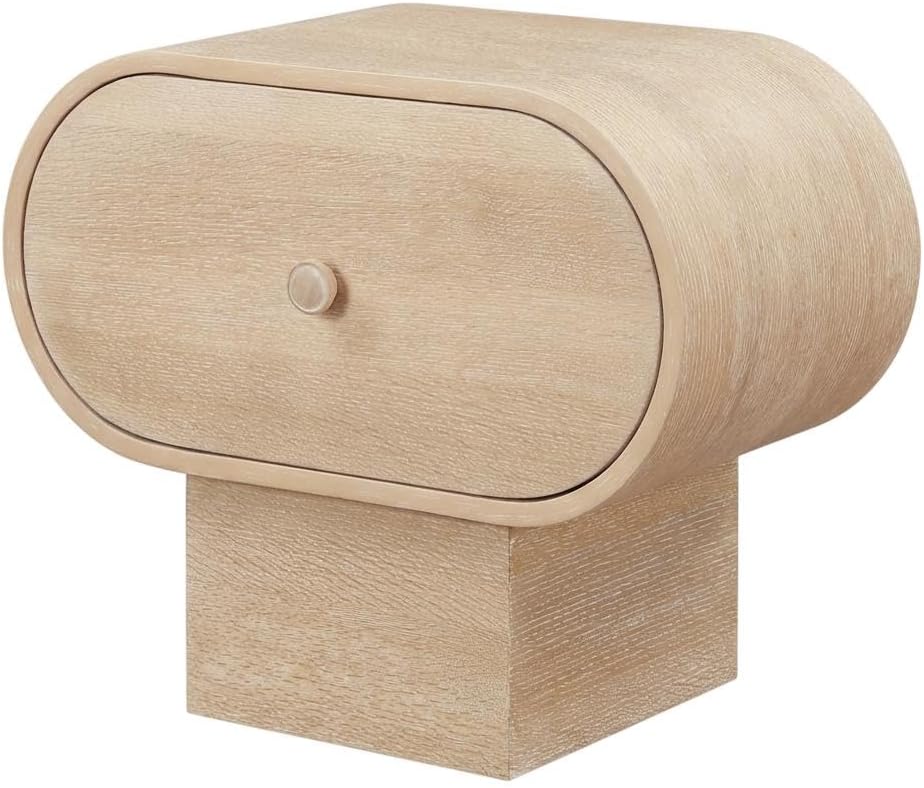 Starlight Canyon Home Brown Nightstand Natural Finish, Art Deco Style, Single Piece Bedroom Furniture, Stylish Storage Solution, Durable Construction