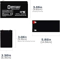 Vista 2 de Mighty Max Battery Batería de repuesto de 12V 7Ah F2 para APC/UPS RBC110 RBC24 RBC17-6 Pack